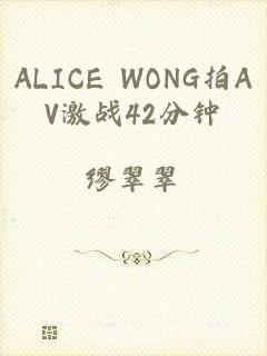 ALICE WONG拍AV激战42分钟